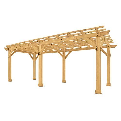 Yardistry Meridian Cedar Wood Pergola 3m x 6.7m