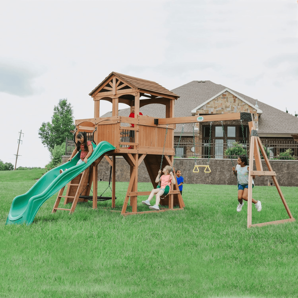 Sterling Point Wooden Outdoor Swing Set Playset