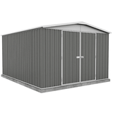 VEIKOUS 3m x 3.7m Outdoor Metal Storage Shed Gray