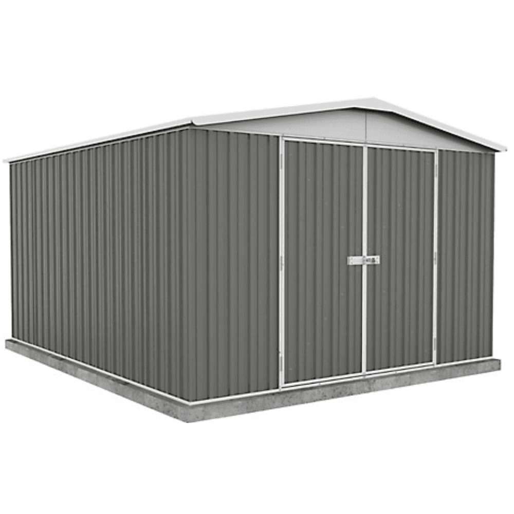 VEIKOUS 3m x 3.7m Outdoor Metal Storage Shed Gray