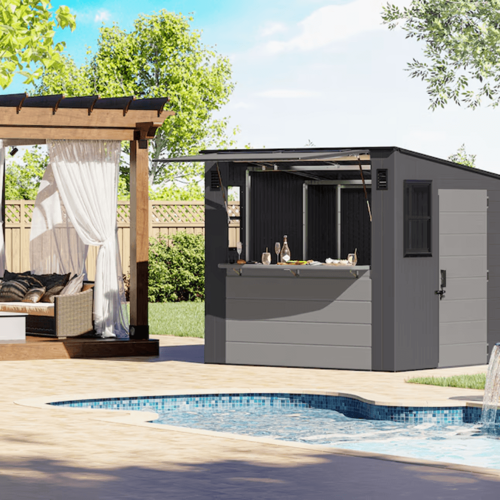 Suncast Cabana Entertainment Resin Storage Shed 2.44m x 2.13m