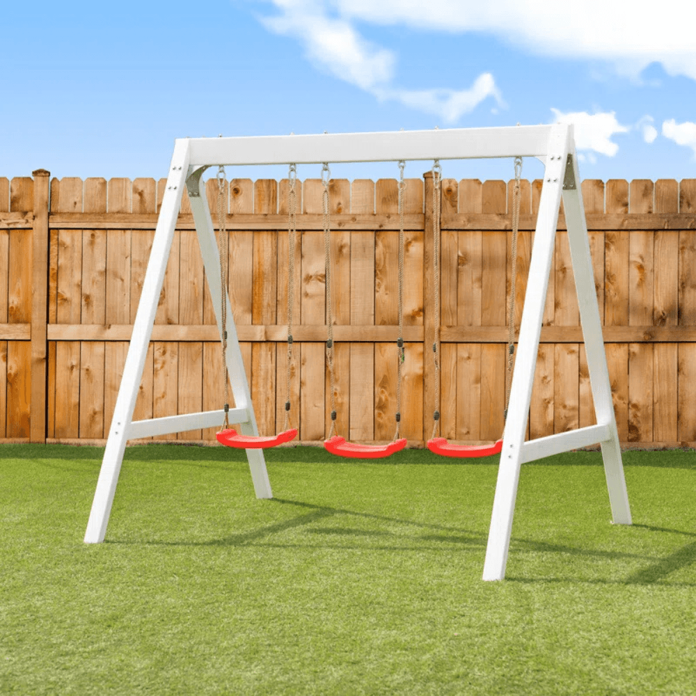 Sportspower Vinyl-Covered Wood Swing Set 2.37m x 1.85m