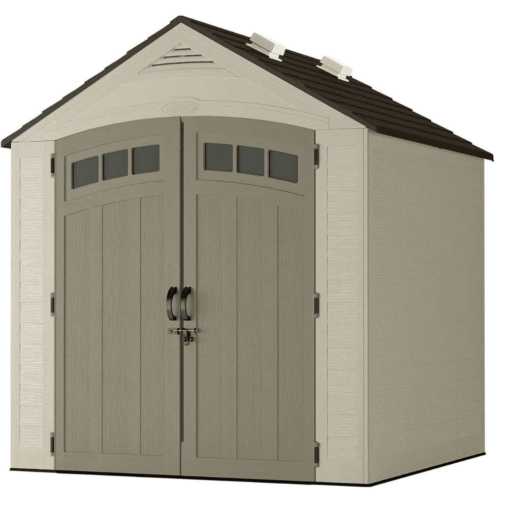 Suncast Vista 2.1m x 2.1m Resin Storage Shed Tan