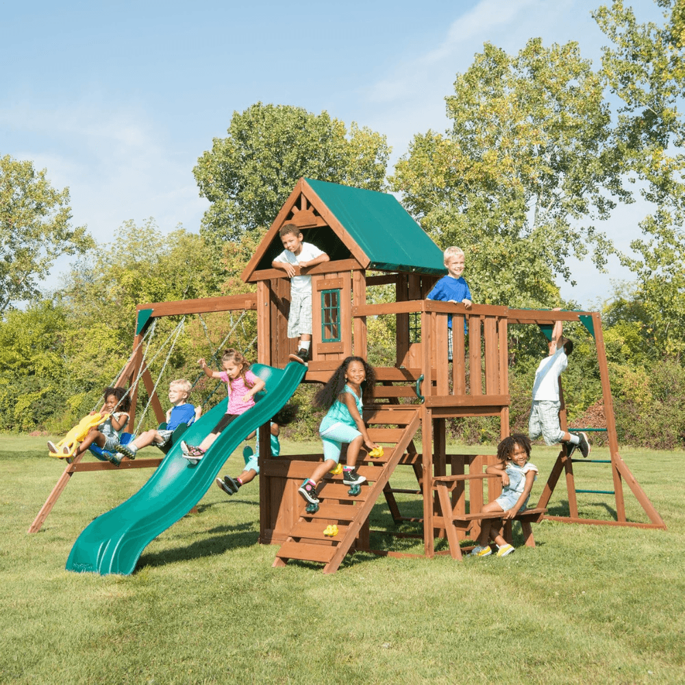 Knightsbridge Plus Complete Wooden Outdoor Playset