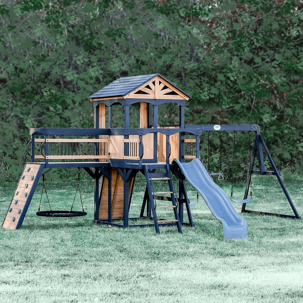 Backyard Discovery Timber Crossing Wooden Swing Set