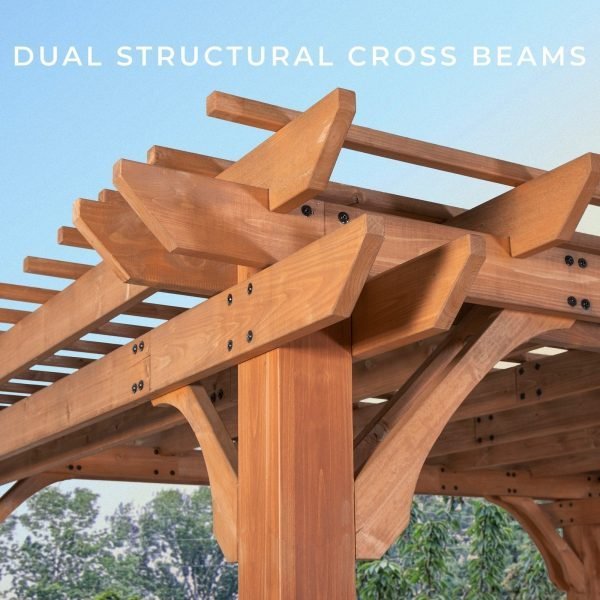 Beaumont Cedar Wood Pergola 4.3m x 3.7m