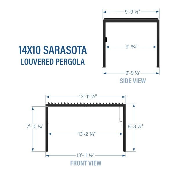 Sarasota 4.3m x 3m Modern Steel Louvered Pergola
