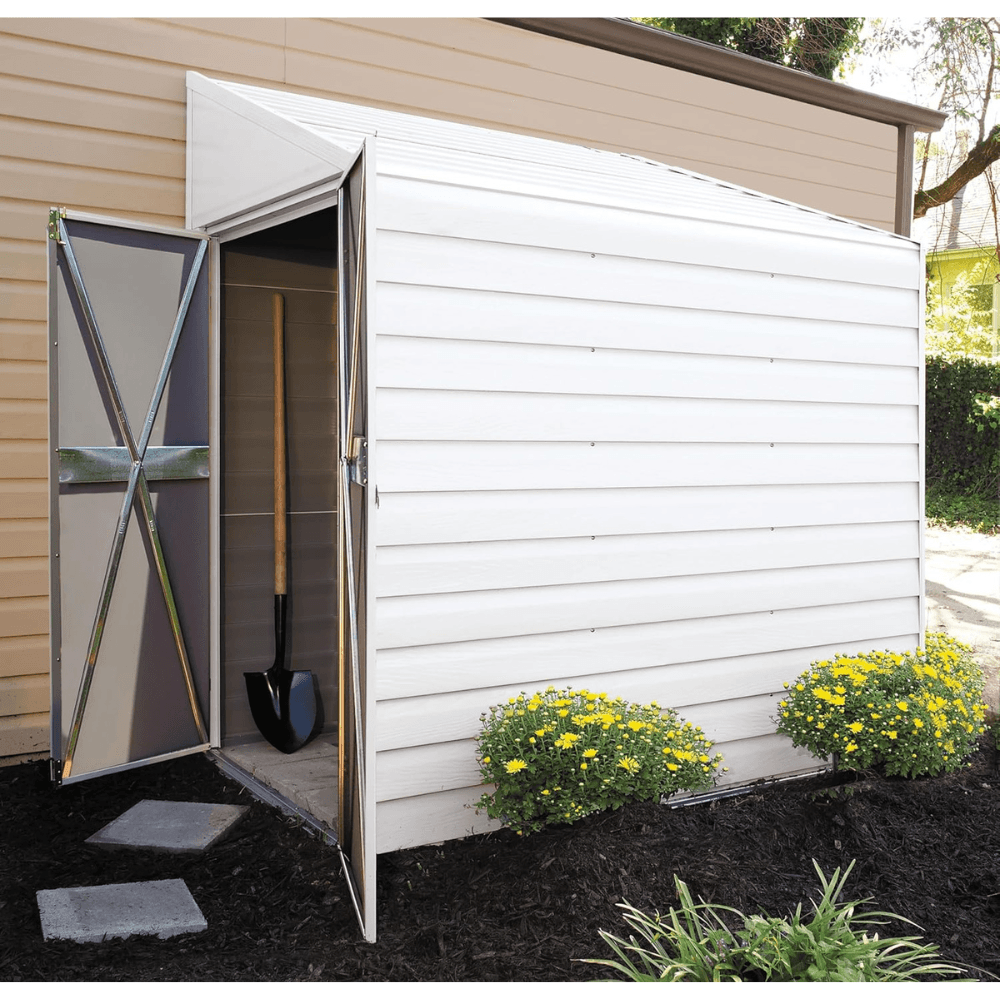 Arrow Yardsaver 1.2m x 2.1m Steel Storage Shed Eggshell