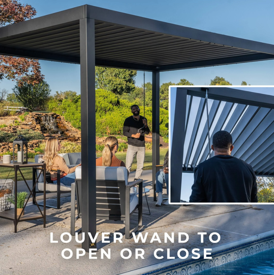 Backyard Discovery Sarasota Louvered Pergola 4.88m x 3.05m