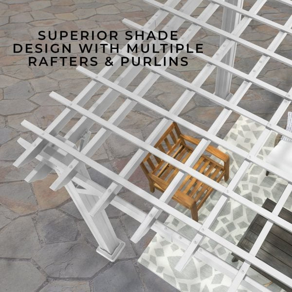 Hawthorne Traditional Steel Pergola 4.3m x 3.7m