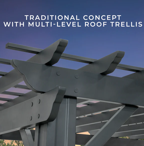 Backyard Discovery Stratford Steel Pergola 4.9m x 3.7m