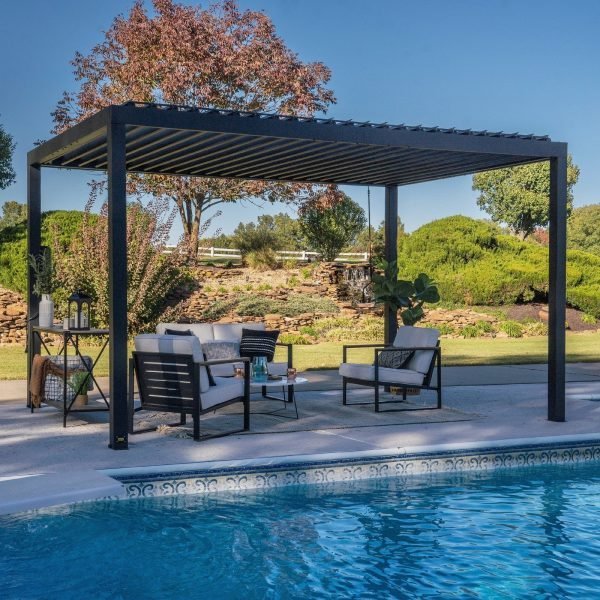 Sarasota 4.3m x 3m Modern Steel Louvered Pergola