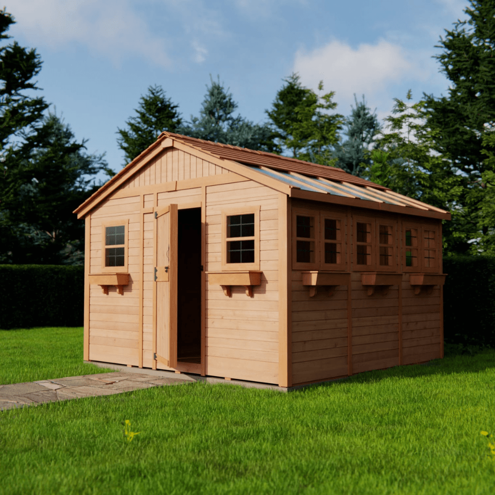 Cedar Sunshed Garden Shed 3.7x3.7m