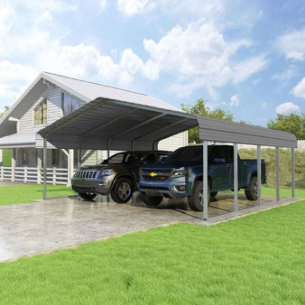 Classic Carport 6.1m x 6.1m x 2.13m