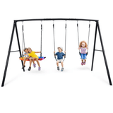Klokick Metal Swing Set with 3 Swings 180.3cm