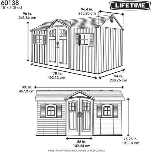 Lifetime Outdoor Storage Shed 4.6m x 2.4m
