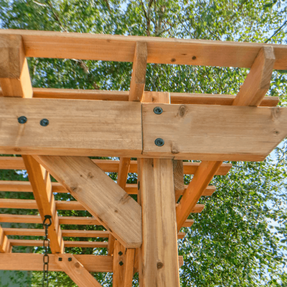 Backyard Discovery Callahan Cedar Wood Pergola Swing Bench